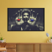 Rote Pille Blaue Pille Augenblick Erweckte Leinwan Leinwanddruck (Insitu (Wohnzimmer))