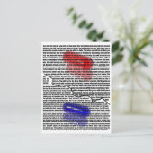 rote Pille, blaue Pille nach Karte (Stehend Vorderseite)