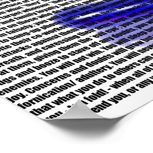 Rote Pille/Blaue Pille Poster (Ecke)