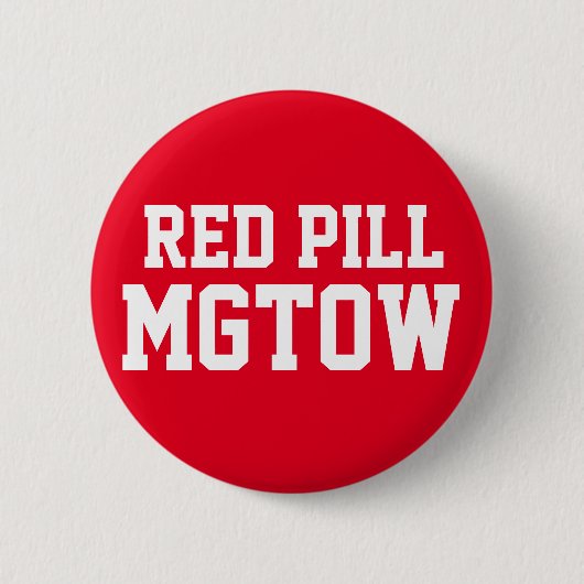Rote Pille MGTOW Button (Vorderseite)