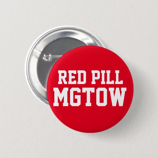 Rote Pille MGTOW Button (Vorne & Hinten)