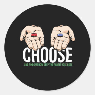 Rote Pille - roter Pfeiler - Geschenk Runder Aufkleber