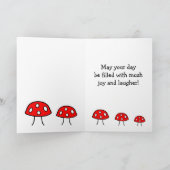 Rote Pilz-Geburtstags-Karte Karte (Innenseite)