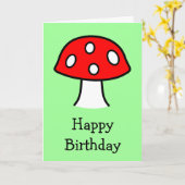 Rote Pilz-Geburtstags-Karte Karte (Gelbe Blume)