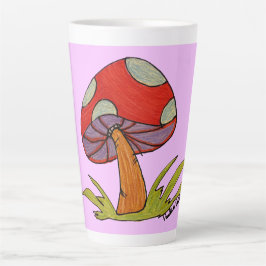 Rote Pilz-Kaffeetasse Milchtasse