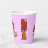 Rote Pilz-Kaffeetasse Pappbecher (Links)