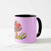 Rote Pilz-Kaffeetasse Tasse (VorderseiteRechts)