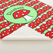 Rote Pilz Sherpa Decke Sherpadecke (3/4)