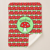 Rote Pilz Sherpa Decke Sherpadecke (Vorderseite)