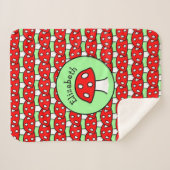 Rote Pilz Sherpa Decke Sherpadecke (Vorderseite (Horizontal))