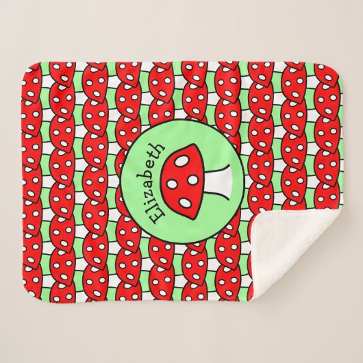 Rote Pilz Sherpa Decke Sherpadecke (Vorderseite (Horizontal))