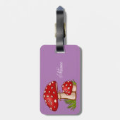 Rote Pilze Amanita Thunder_Cove Gepäckanhänger (Rückseite vertikal)