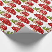 Rote Pilze Amanita Thunder_Cove Geschenkpapier (Ecke)