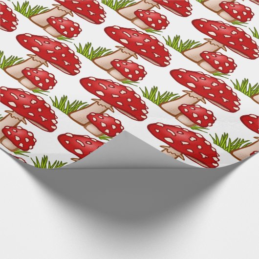 Rote Pilze Amanita Thunder_Cove Geschenkpapier (Ecke)