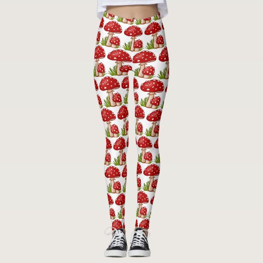 Rote Pilze Amanita Thunder_Cove Leggings (Vorderseite)