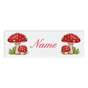 Rote Pilze Amanita Thunder_Cove Namenschild