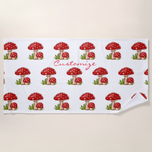 Rote Pilze aus Amanita Thunder_Cove Beach Handtuch