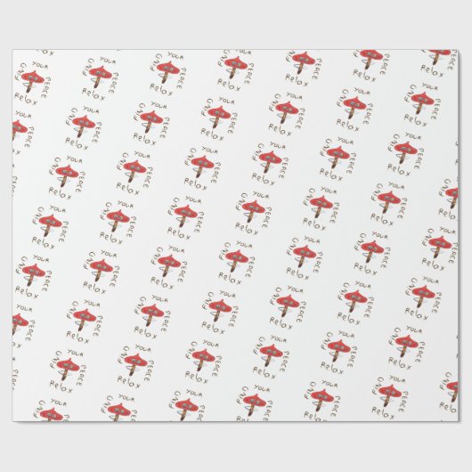 Rote Pilze Geschenkpapier (Flach)