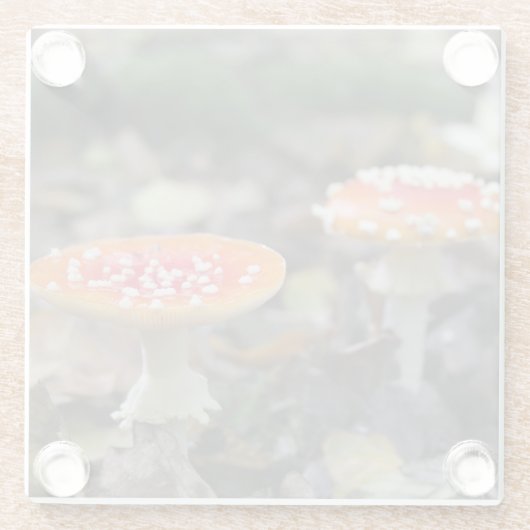 Rote Pilze Glasuntersetzer (Rückseite)