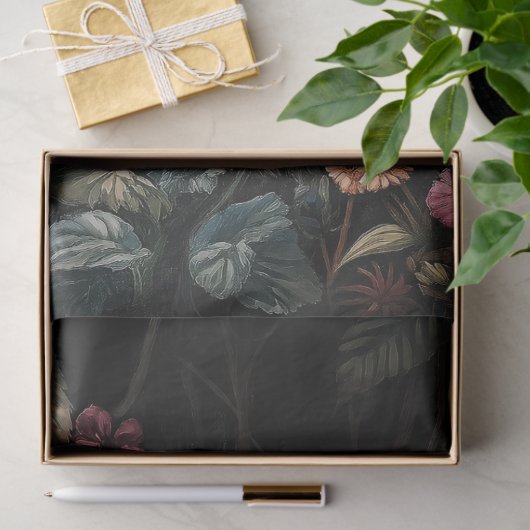 Rote Pilze in einem Fantasy-Wald Seidenpapier (Geschenk)