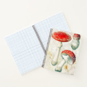 Rote Pilze murel verblassten beängstigenden Hinter Notizblock (Innenseite)