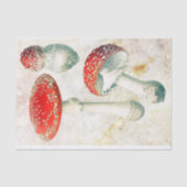 Rote Pilze murel verblassten beängstigenden Hinter Seidenpapier (Vorderseite)