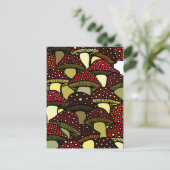 Rote Pilze Postkarte (Stehend Vorderseite)