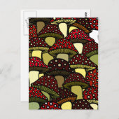 Rote Pilze Postkarte (Vorne/Hinten)