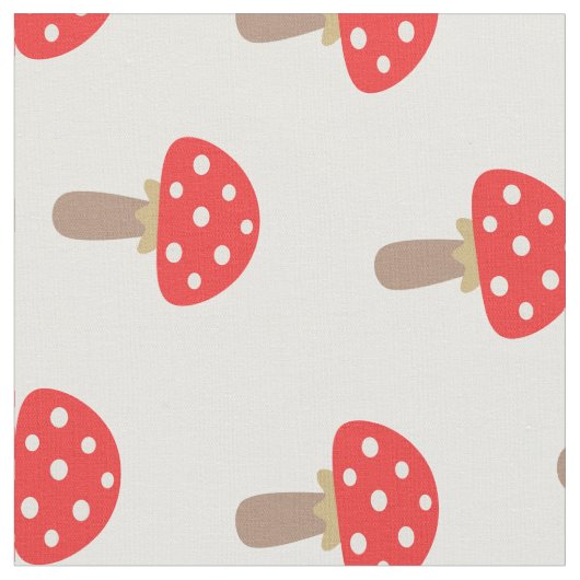 Rote Pilze Stoff (Nahaufnahme)