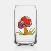 Rote Pilzglas