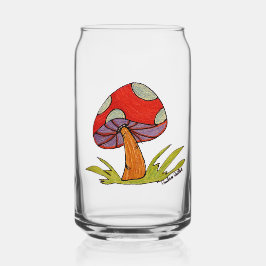Rote Pilzglas Dosenglas