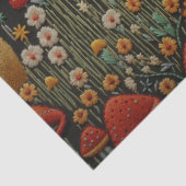 Rote Pilzstickerei Seidenpapier (Detail)