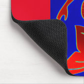 rote Pin-up-Nixe Mousepad (Ecke)