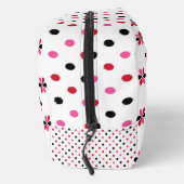 ROTE PINK BLACK FLORAL PATTERN UND POLKA DOTS WASCHBEUTEL (Rechts)