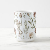 Rote Pink-Rose-Blume Kaffeetasse (Mittel)