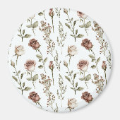 Rote Pink-Rosen-Blume Magnet (Vorne)
