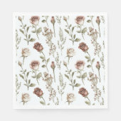 Rote Pink-Rosen-Blume   Serviette (Vorderseite)