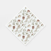 Rote Pink-Rosen-Blume   Serviette (Ecke)