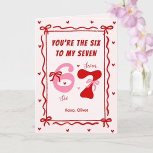 Rote Pinke 6 7 Meme Kokette Schleife Valentinstag Karte