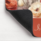 Rote Pinke Creme-Ranunculus-Blumen Mousepad (Ecke)