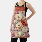 Rote Pinke Creme-Ranunculus-Blumen Schürze (InSitu)