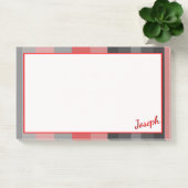 Rote Pinks und Grau Post-it Klebezettel (Büro)