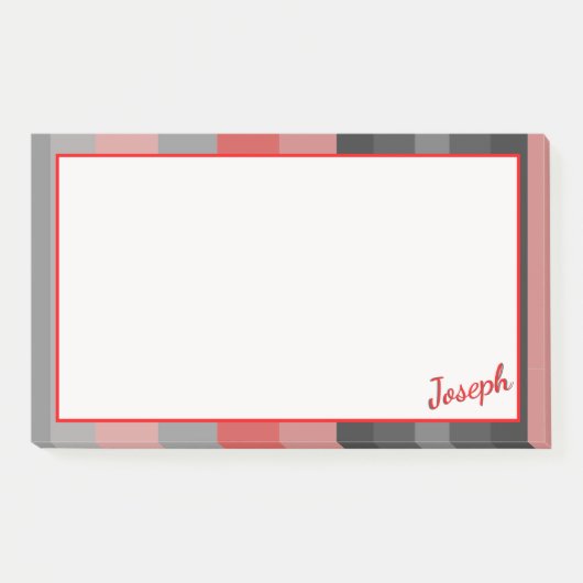 Rote Pinks und Grau Post-it Klebezettel (Vorderseite)