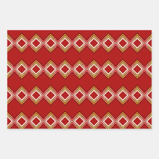 Rote Pinks und Korallen Geschenkpapier Set