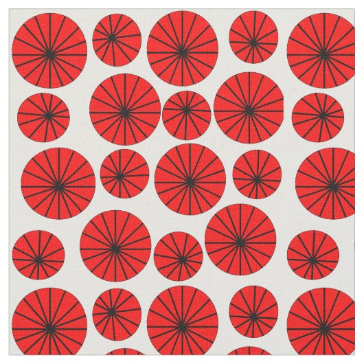 Rote PinRäder Stoff (Nahaufnahme)