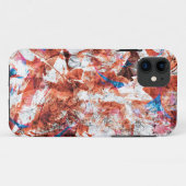 Rote Pinsel abstrakt moderne Digitaltechnik Case-Mate iPhone Hülle (Rückseite (Horizontal))