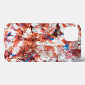 Rote Pinsel abstrakt moderne Digitaltechnik Case-Mate iPhone Hülle (Rückseite (Horizontal))