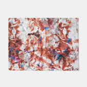 Rote Pinsel abstrakt moderne Digitaltechnik Fußmatte (Vorderseite)