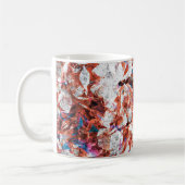 Rote Pinsel abstrakt moderne Digitaltechnik Kaffeetasse (Links)