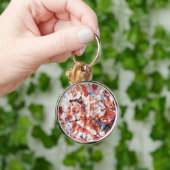 Rote Pinsel abstrakt moderne Digitaltechnik Schlüsselanhänger (Hand)